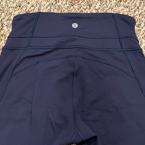 Lululemon blue navy groove pant high waisted flare with wunder under fabric - Picture 6 of 6